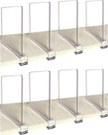 CY craft Shelf Dividers for Closets, 8PCS Clear Acrylic Shelf Divider for Wood Shelves and Clothes Organizer/Purses Separators Perfect for Kitchen Cabinets and Bedroom Organizer