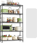 5-Tier Storage Shelves 72" H Wire Shelving with 5 Shelf Liners, 1325LBS Adjustable Metal Shelving, Heavy Duty Steel Wire Rack for Garage Commercial Pantry Kitchen, 36" W x 14" D x 72" H, Black