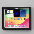 TABcare Anti-Theft Acrylic VESA Enclosure for Apple iPad Pro 11" 2024 M4 2025 M5 with Free Wall Mount Kit & 90-Degree Angle USB C Cable (Black)