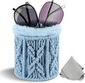 RayLove Glasses Holder for Nightstand, Boho Decor Eyeglass Case, Plush Lined Glasses Holder Stand for Office Desk Organizer