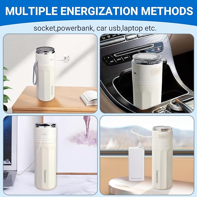 Electric Insulin Cooler Travel Case TSA Approved，USB Type-C Smart Cooling, 20000mAh Power Bank ，Large Capacity Medication Cooler ，Medical Cooler for Travel （White, 20000mAh Power Bank）