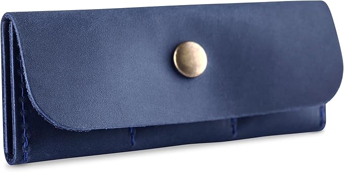 Leather SD Card Holder, SD Card Case, Micro SD Card Holder Organizer, SD Card Storage Case, Memory Card Case Cover, Travel Memory Card Case (Blue)