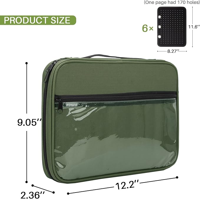 Enamel Pin Display Pages Pin Carrying Case, Pins Collection Storage Organizer Case, Travel Brooch Pin Display Bag (Pins Not Included)