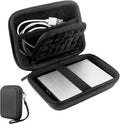 External Hard Drive Case, EVA Protective Shockproof Carrying Case for SSD Passport USB Storage, Portable Travel Electronic Organizer Tech Pouch Travel Bag with SD Card Slots & Mesh Cable Compartment