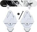Snowboard Wall Mount Storage – Damage-Free Snowboard Hanger, Hook to Securely Store Gear, Hang and Display Snow Boards and Gloves, Gear Organizer (True White)