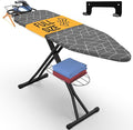 Xabitat Full Size Ironing Board 57" X 13" with Wall Mount Hanger, Full Metal Construction Iron Board, Built in Iron Caddy, Heat & Scorch Resistant Fabric, Cord Holder, Anti-Skid Feet, Heavy Duty