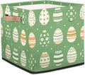 TropicalLife 13x13x13 Inch Large Fabric Storage Cube Easter Sage Green Foldable Storage Bin with Handles Organizer Boxes Cube Basket for Shelves Organizing Closet