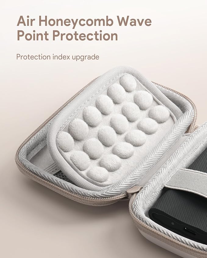 SSD Hard Case Compatible with Samsung T9/T7 Shield/T7 Portable SSD Drive USB 4TB,2TB,1TB, Portable Travel Carrying Storage Protective Cover Bag (White)