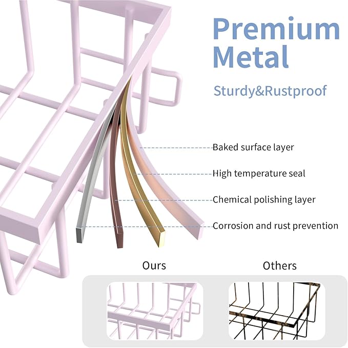 Under Sink Organizer Storage 2-Tier Premium Metal Pull-Out Racks, Height Adjustable, Easy Installation | Kitchen & Bathroom Organizers Pack of 1
