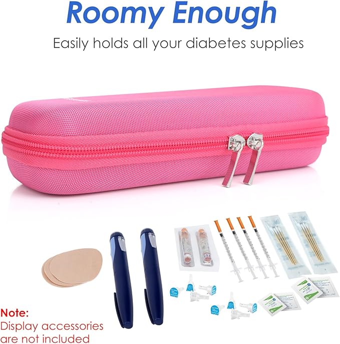 YOUSHARES Insulin Cooler Travel Case TSA Approved - Portable Medication Cooler for Travel and Daily Life, Diabetic Travel Case with 2 Ice Packs