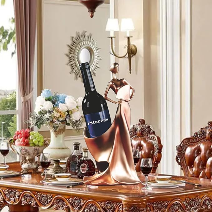 Wine Rack - Lady Wine Bottle Holder, Countertop Decorative Woman Wines Holder for Kitchen & Home Bar & Tabletop Decor & Gift