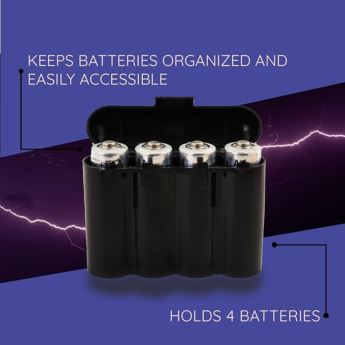 Powertron Batteries 3 Pack AA/AAA / CR123A Black Battery Holder Storage Cases