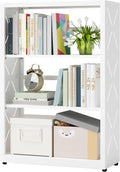 3 Tier Bookcase,Industrial Bookshelf,34" White Metal Small Bookshelf with Adjustable Feet and Adjustable Shelves,Home Office Bookcase Shelf Storage Organizer for Living Room Kitchen