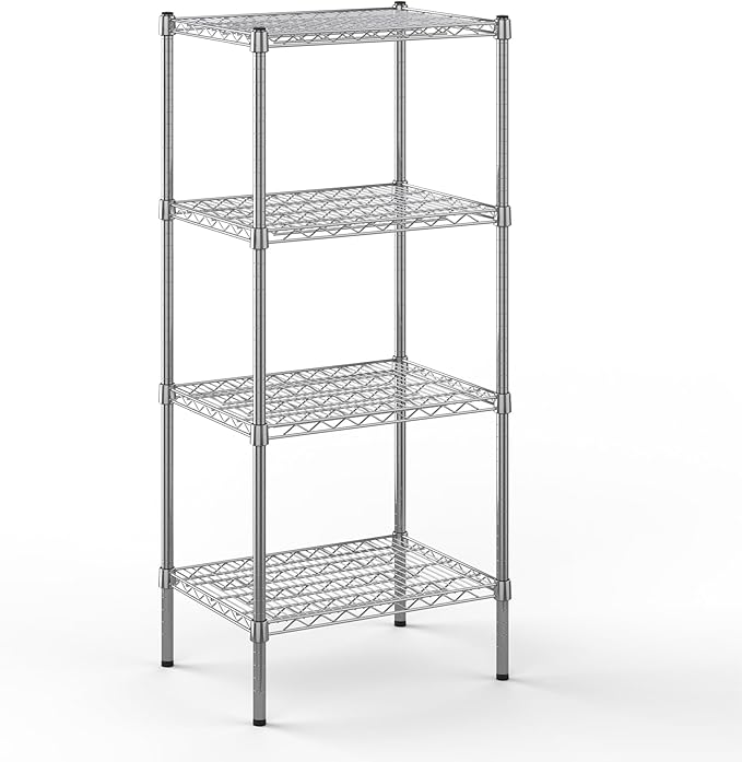 18" Deep x 24" Wide x 54" Height Wire Shelving Kit | 4-Tier | NSF Commercial Storage Rack Unit