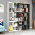 Expandable Bookcase with Adjustable Width,Wooden Room Divider Bookshelf,Standing Display Storage Organizer for Living Room,Study Room or Home Office