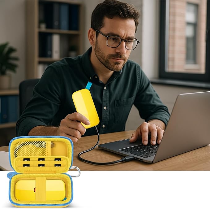 Hard Case Compatible for SanDisk 500GB/250GB/1TB/2TB Extreme Portable SSD - SDSSDE60-500G-G25 (Yellow)
