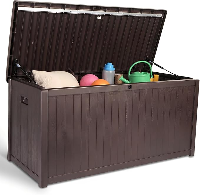 Large Outdoor Storage Box UVs-Resistants Outside Storage Box Container Waterproof for Furniture Outdoor Cushions Garden Tools