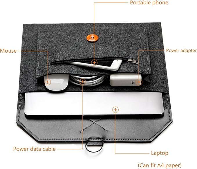 Laptop Sleeve Protective Case 11inch/13inch/15inch Shock Storage Bag for Business Travel Meeting