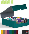 ZLCA Card Storage Box for MTG PTCG, Commander Deck Box Holds 3200+ Cards, Trading Card Storage Case with 4 Stoppers, Card Organizer for TCG Sport Cards(Green)