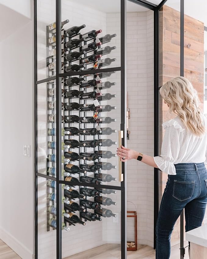 Ultra Wine Racks Cork Out Wall Mounted Wine Rack (2 Foot, Matte Black, Holds 6 Wine Bottles) - Modern & Minimalist Metal Wine Storage for Home Bar, Kitchen, Dining Room, Wine Cellar