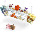 SNOWSTAR Acrylic Claw Clip Organizer Holder,360-Degree Rotating Claw Clip Holder and L-Type Storage,Hair Clip Organizer Display Clear Stand for Women and Girls