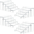 Fixwal 20pcs Large Acrylic Risers 4 Set Acrylic Display Stand Perfume Organizer Stands Clear Rectangular Dessert Table Display Set, Display Shelf for Show Cupcake, Figures, Jewelry, Toys
