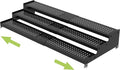 Metal Spice Rack Organizer for Cabinet, 3 Tier Expandable Spice Storage shelf, Great for Kitchen Cabinets, Cupboard,Pantry and Countertop More,Metal plate with hole(1PACK/BLACK)