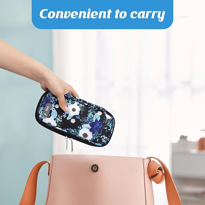 YOUSHARES Insulin Cooler Travel Case - Portable Refrigerated Medicine Case for Insulin Pen, Medication and Diabetic Supplies with 2 TSA Approved Ice Pack