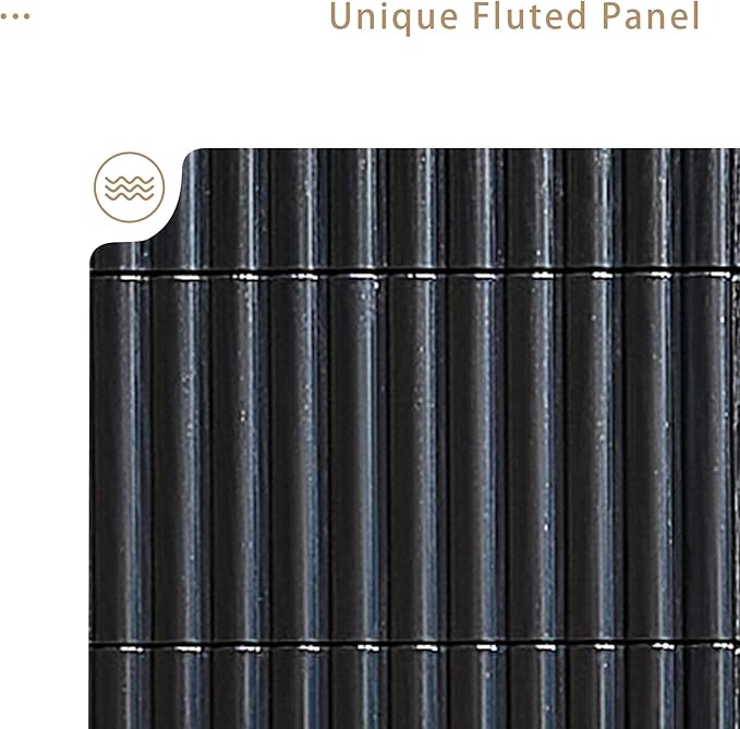 Black Fluted Dresser for Bedroom, 47" Wide 6 Drawer Dresser, Modern TV Stand Set, Curved Profile Design, Chest of Drawers with Solid Wood Handle for Living Room, Bedroom, Hallway