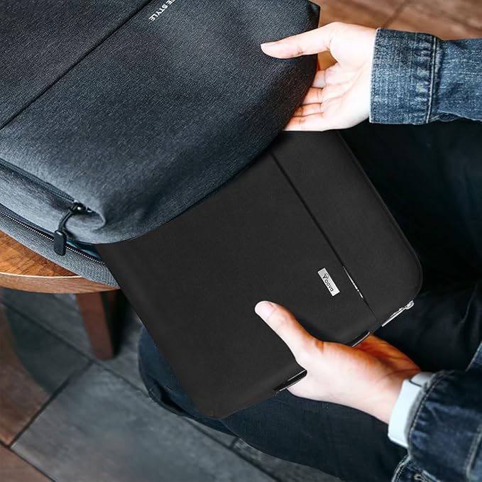Voova Laptop Sleeve Case 14 15 Inch with Handle, 360° Protective Waterproof Slim Computer Bag Cover Compatible with MacBook Air 15 M2/M3/M4 2024-2025, MacBook Pro 14/15, Hp Chromebook 14, Black