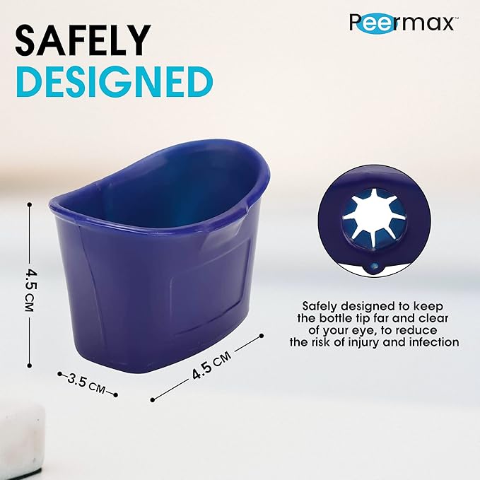 Drop Smart Eye Drop Guide FDA Registered | Dispenser Aids for Eyedrop | Eye Dropper Cup for Most Eyes Drops Medicine Bottle | Auto Eyedropper Helper Devices for Elderly Applicator Holder (1)