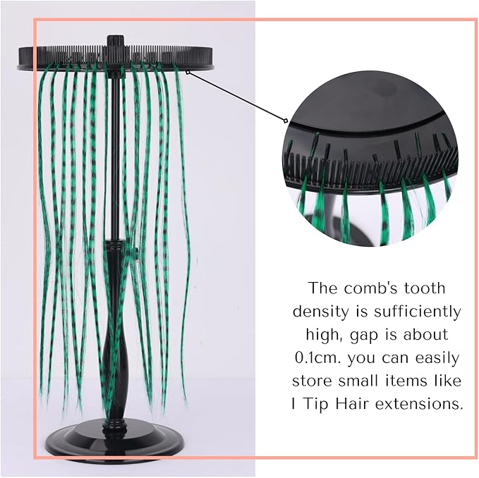Hair Extension Holder - Storage and Ensuring Your Hair Stable. Applied to Clip Hair Extensions, Colors Hair Tinsel, Bangs, etc. Multifunctional Extension Holder is Suitable for Family and Travel(Black