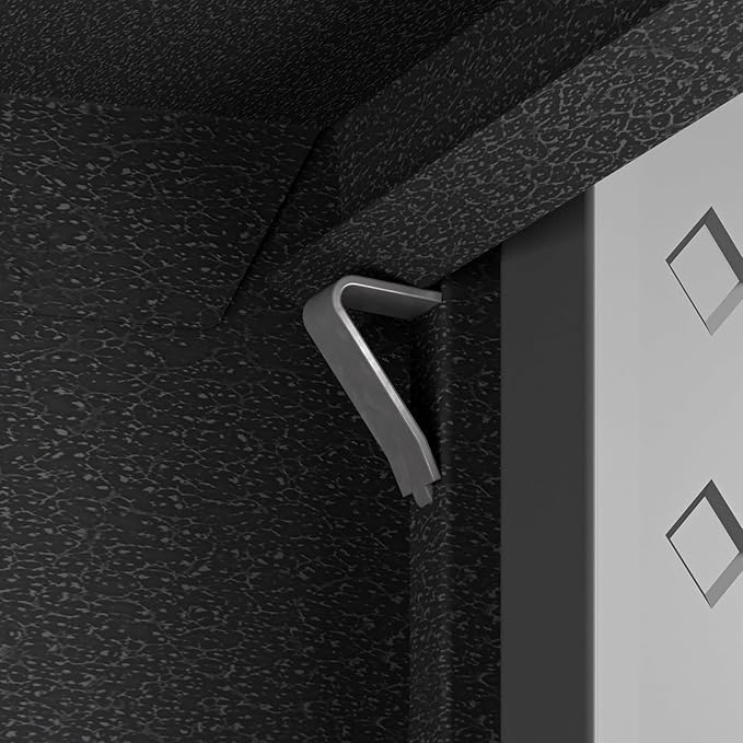 Manhattan Comfort Dual Fortress Floating Garage Storage Cabinet, 1, Black/Grey