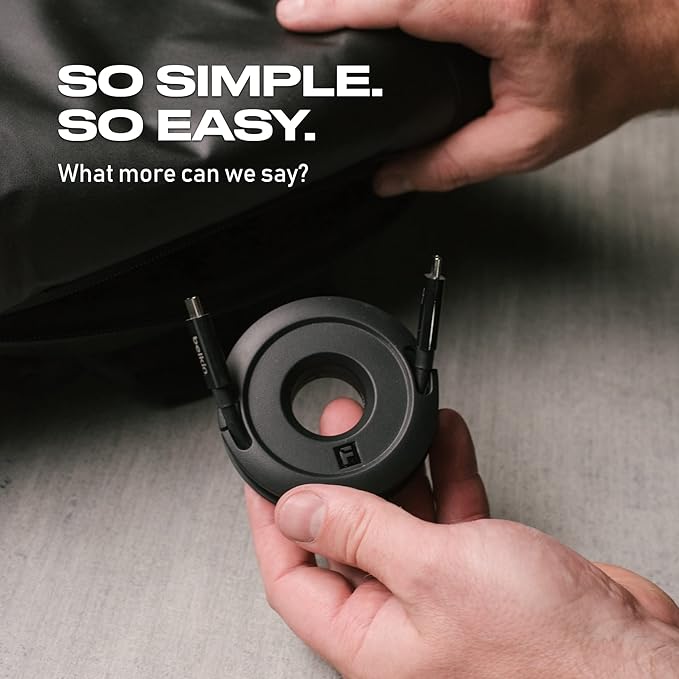 Side Winder Mini and Max Headphone, Earbud and Charging Cable Winder and Organizer Perfect for Wrapping Earbuds and Cords for Travel and Organization (Black, Max)