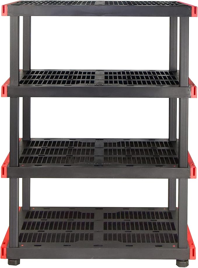CX Craftsman, 4-Tier Highly Durable Storage Rack, 200lbs/shelf, (55H x 40W x 24D), Interlocking Shelving Unit and Weather-Resistant Design, American Made Garage Shelf