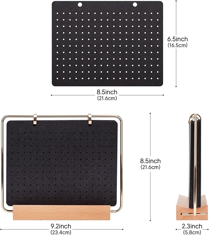 Pacmaxi Pin Display Organizers, Brooch Pin Holder, Enamel Pin Display Pages for Store 180+ Pins, Pin Collection Storage Calendar Wooden Stand with 6 Pages (Not Include Any Accessories) (Color)