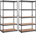 VEVOR Storage Shelving Unit, 5-Tier Adjustable, 2000 lbs Capacity, Heavy Duty Garage Shelves Metal Organizer Utility Rack, 2 Pack, 36" L x 18" W x 72" H