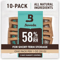 Boveda 58% Two-Way Humidity Control Packs For Storing 1 oz – Size 8 – 10 Pack – Moisture Absorbers for Small Storage Containers – Humidifier Packs – Hydration Packets in Resealable Bag