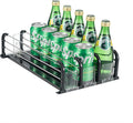Drink Organizer for Fridge, Soda Can Dispenser for Fridge, Refrigerator Drink Dispenser with Self-Pushing Glide Black (3 Rows)