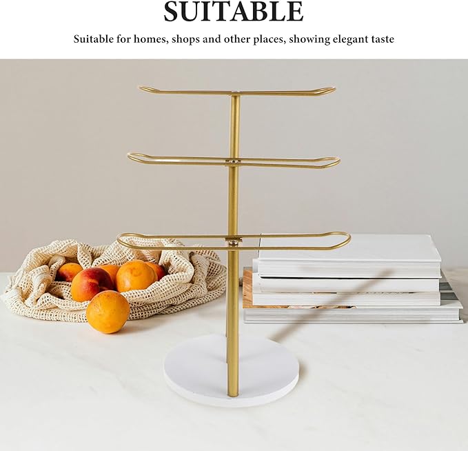 Headband Holder Organizer Stand Metal 3-Tier Hairband Display Rack Hair Hoop Hair Accessories Holder Bracelet Jewelry Stand
