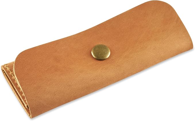 Leather SD/Micro SD Card Holder & Organizer, Storage Case, Travel Memory Card Cover (Vintage Brown)