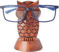 Stocking Stuffers Wooden Owl Glasses Holder Night Stand Reading Eyeglass Retainer White Elephant Gifts for Adults Women Men Him Her Mom Dad Car Christmas Gifts