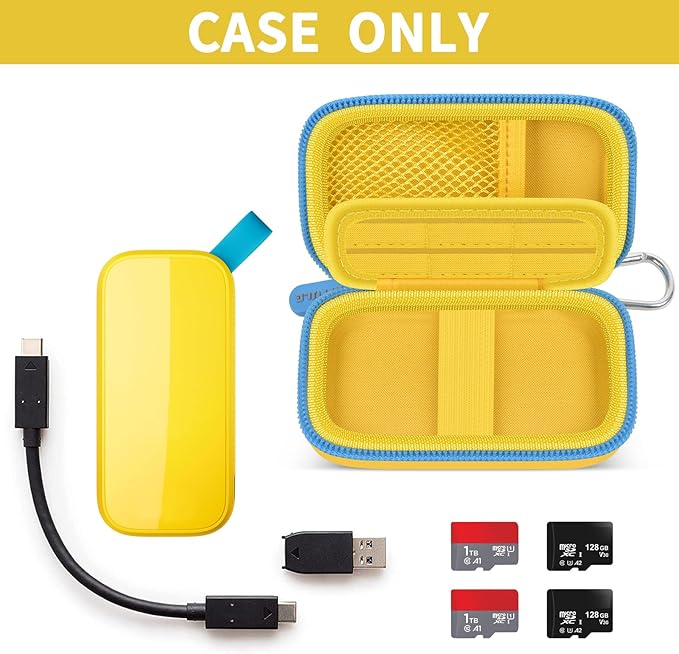 Hard Case Compatible for SanDisk 500GB/250GB/1TB/2TB Extreme Portable SSD - SDSSDE60-500G-G25 (Yellow)