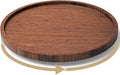 Lazy Susan Organizer for Kitchen,Bamboo Turntable for Cabinet,Pantry,Vanity,Middle（Brown）