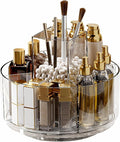Taiuloo 360 Rotating Makeup Organizer, Lazy Susan Cosmetics Storage Turntable, Round Spinning Brush & Pen Holder, Clear Acrylic Organizer Tray for Vanity, Bathroom, Office Desk