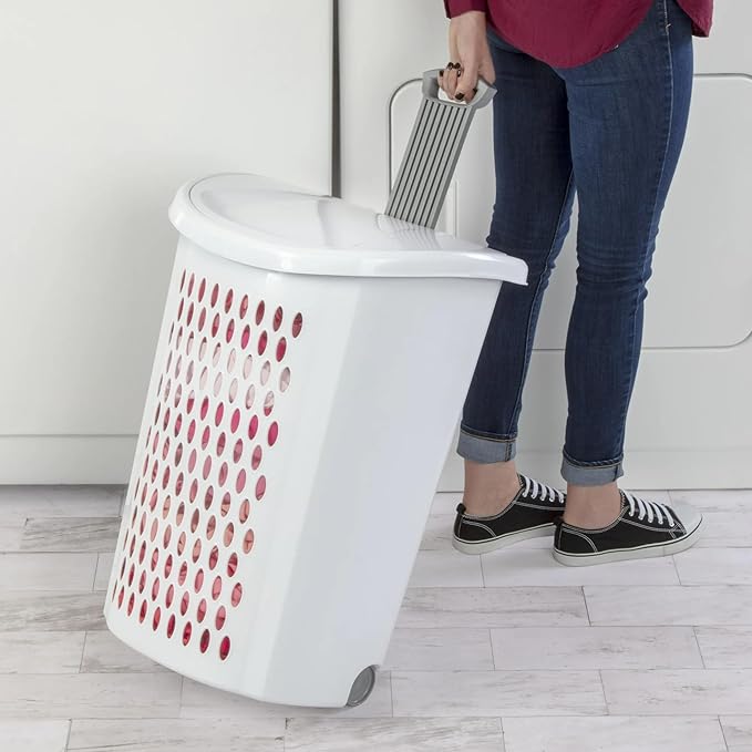 Wheeled Hamper Adult, White