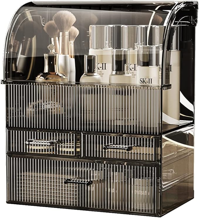 MOOCHI Professional Large Cosmetic Makeup Organizer Bathroom Storage Display Case with Drawers
