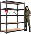 72" H Storage Shelves,Storage Shelves Heavy Duty,2400LBS Metal Shelving Units,Adjustable Garage Shelving Heavy Duty for Garage Storage,Warehouse,16"x35.5"x72"
