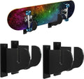 BiJun Skateboard Wall Mount, Snowboard Wall Mount Display, Acrylic Horizontal Skateboards Rack, Skateboard Storage Hanger (Transparent)