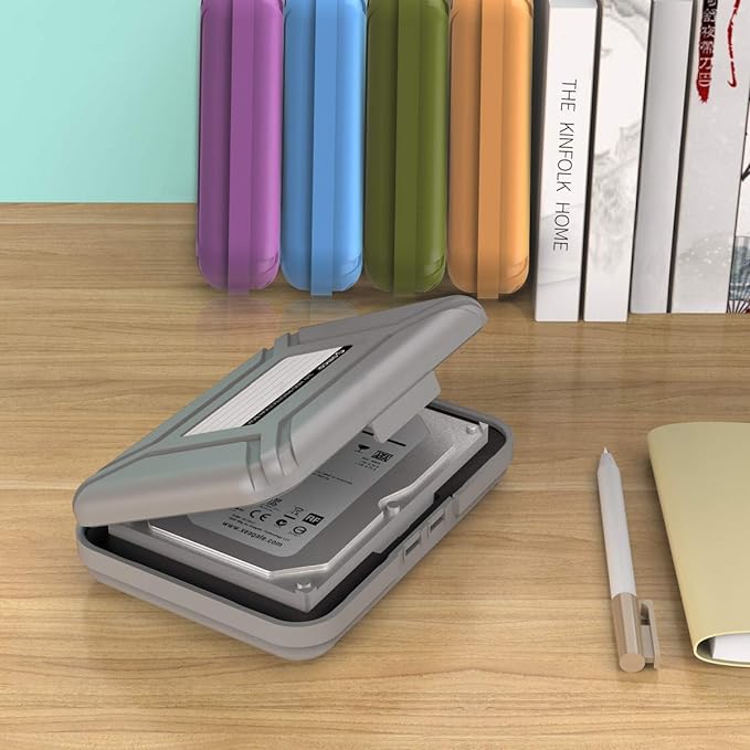 ORICO External Hard Drive Case for 3.5 Inch HDD/SSD 5 Packs Portable Hard Drive Carrying Protective Storage Box Anti-Static and Shockproof -PHX5S